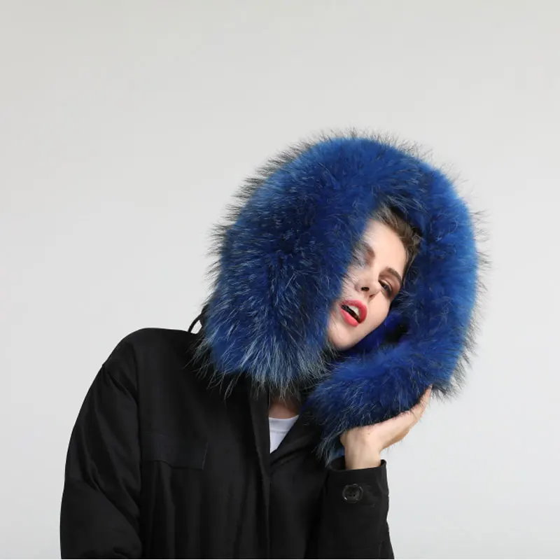 Compare CLovely Blue Long Warm Hot Sale Wholesale Rabbit Fur Black Jacket Compare CLovely Blue Long Warm Hot Sale Wholesale Rabbit Fur Black Jacket