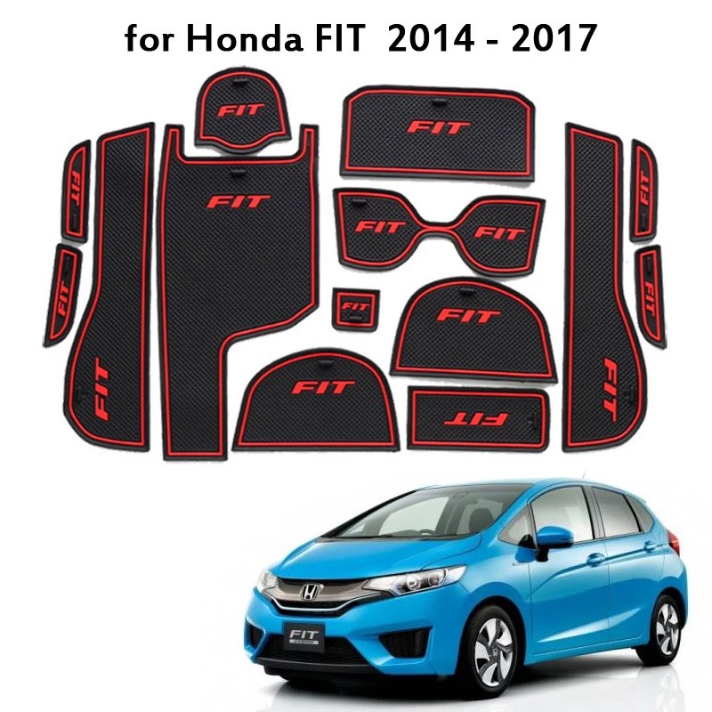 Противоскользящий резиновый коврик для стакана Honda FIT 2014 - 2017 2015 GK5 стикер