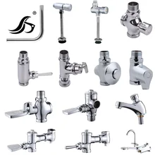 Общественных туалетов будет промывочный клапан для туалета ручной тип штампованной детали для Быстрого Открывания горизонтальная педаль медная задержка тела самозакрывающийся