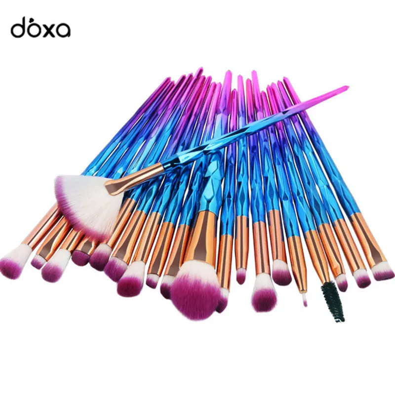 

20pcs Diamond Makeup Brush Set Eye Brush Beauty Tools Powder Eyeshadow Contour Beauty Cosmetic For Make Up Tool Brushes handles
