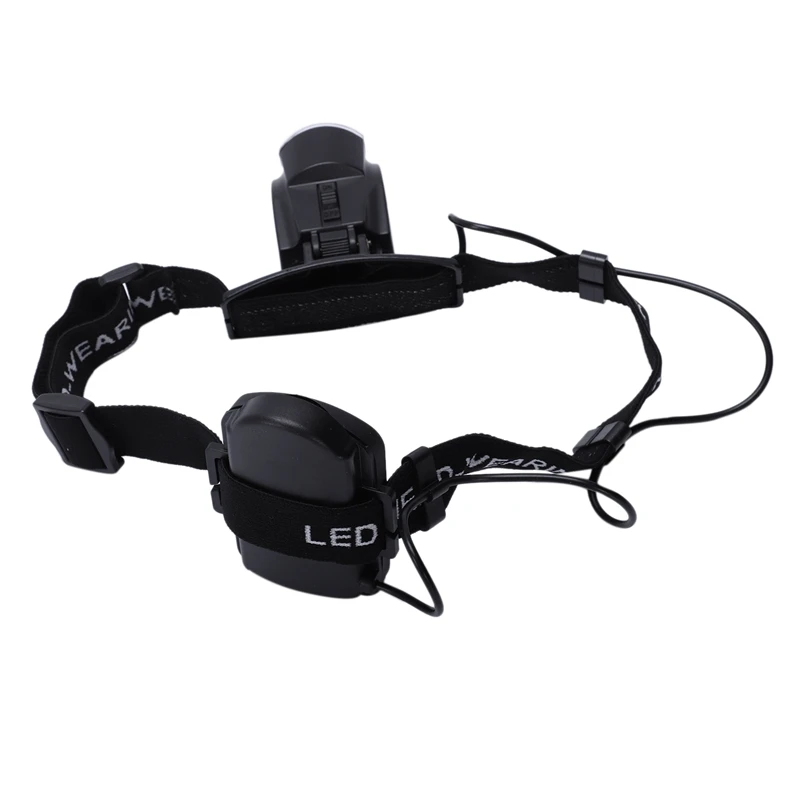5 Lens LED Light Lamp Loop Head Headband Magnifier Magnifying Glass Loupe 1-3.5X