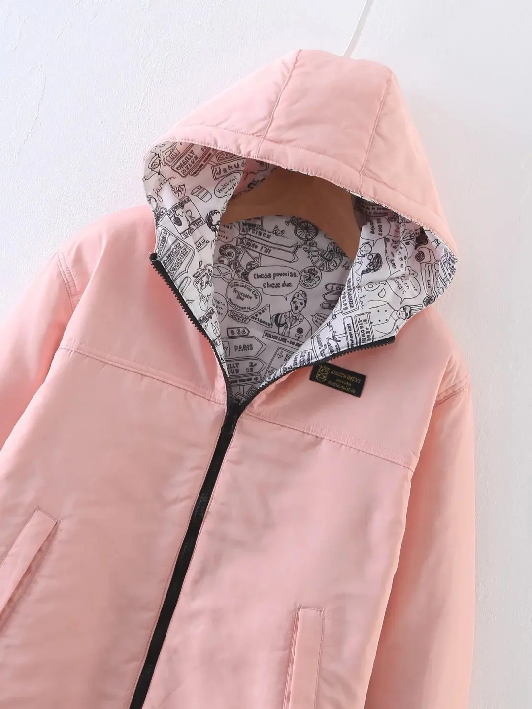 Autumn And Winter New Style plus Cotton Both Sides Wear Jacket Women's Cotton-padded Clothes Students Thin Cotton Coat