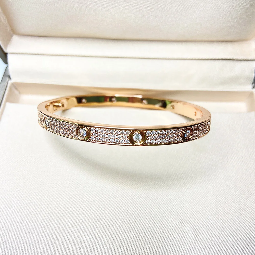 Bangle Bracelet Screw Fashion Luxury Women Men's Bracelets Inlaid Fashion Party Classic Style Couple Bracelet