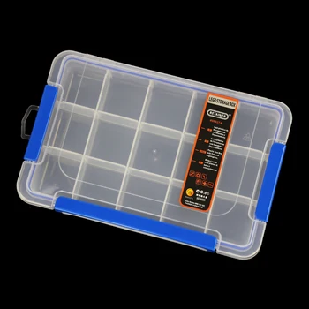 

free shipping 15 grid Thickened PP storage box Category Box Sealed bin Home case office DIY Chip box part jewelry tool box