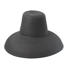 Летняя мода флоппи соломенные шляпы Твердые повседневные Отдых Путешествия с широкими полями солнечные шапки складные пляжные шляпы для женщин# Zer