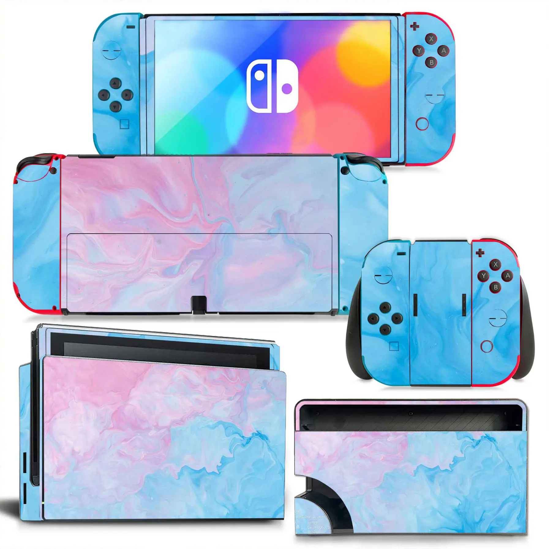 colorful design for Nintend o Switch oled skin for Switch oled pvc skin for ns oled skin sticker for oled vinyl sticker