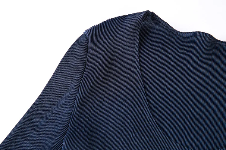 MIYAKE Новое плиссированное платье с асимметричным подолом, тонкая модная женская одежда, плиссированные платья