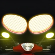 2 шт. гибкий отражающий наклейки для электронных велосипедов заднего зеркала мягкий, для безопасности в ночное время, Предупреждение светоотражающих лент для моторов, сделанные с 3M