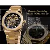 Forsining 2022 Gold Mechanical Automatic Watches For Men Skeleton Waterproof Clock Top Brand Luxury Luminous Hands Wristwatches ► Photo 3/6