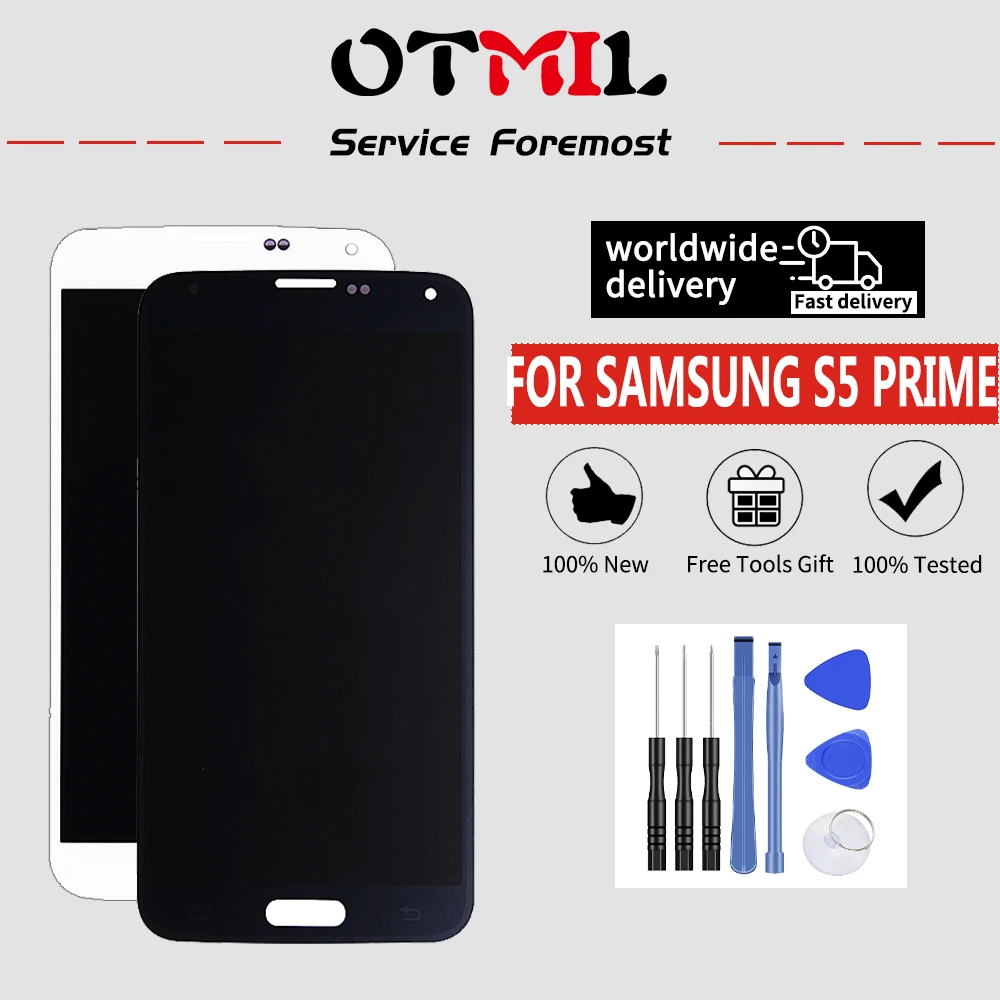 ЖК дисплей 5 1 дюймов AMOLED для SAMSUNG Galaxy S5 Prime сенсорный экран с дигитайзером S5Prime G906S