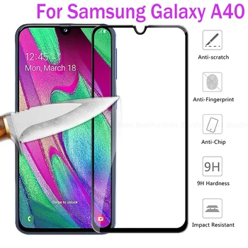 

Full Cover Tempered Glass For Samsung Galaxy A40 Screen Protector Tempered Glas On For Galaxy a40 a 40 40a a405f 5.9inch case