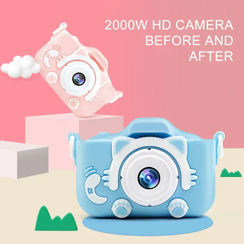 Детская мини-камера, детские развивающие игрушки для детей, подарок на день рождения, цифровая камера 1080 P, проекционная видеокамера