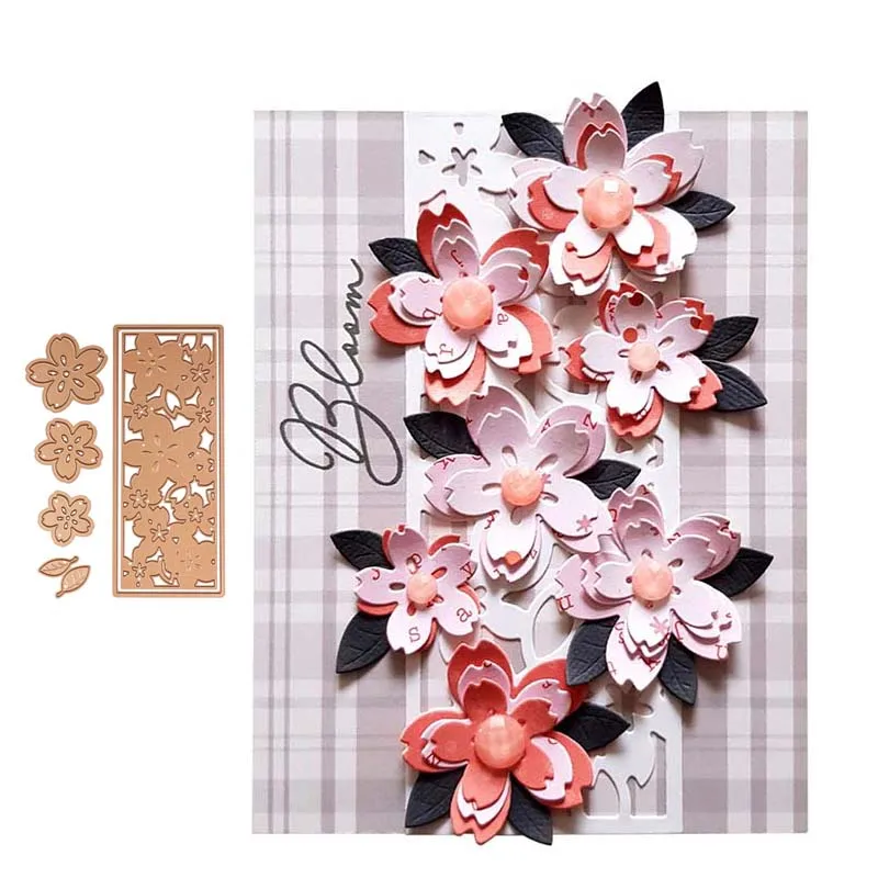 

JC Metal Cutting Dies Scrapbooking Flower Rectangle Stencil Craft Paper Knife Mould Blade Punch Card Make Die Cut 2020 New Die