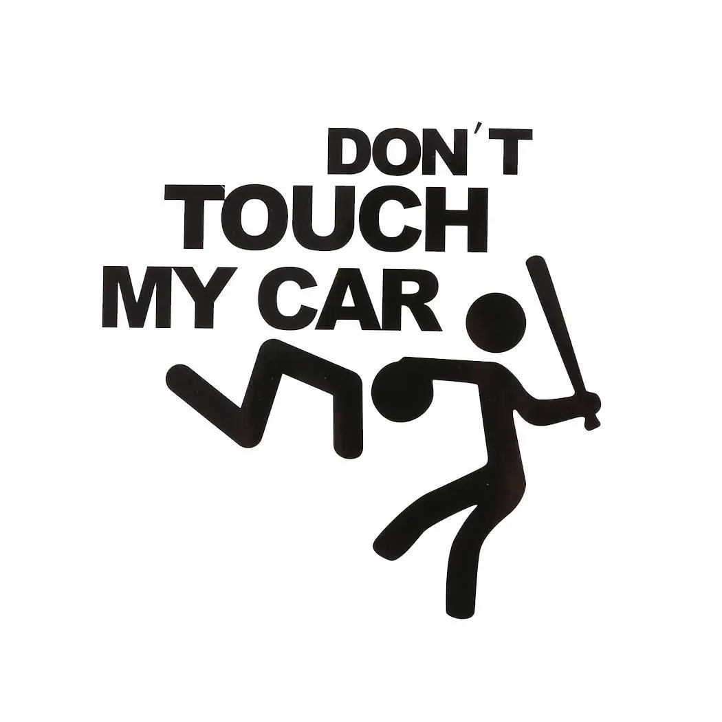 

Don't Touch My Car Pattern Sticker Car Bumper Window Geometric Wall Black Decal Cartoon Sticker 2g
