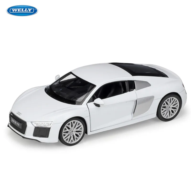 WELLY 1:24 Audi R8 V10 автомобиль спортивный автомобиль имитация сплава Модель автомобиля ремесла украшение Коллекция игрушек инструменты подарок