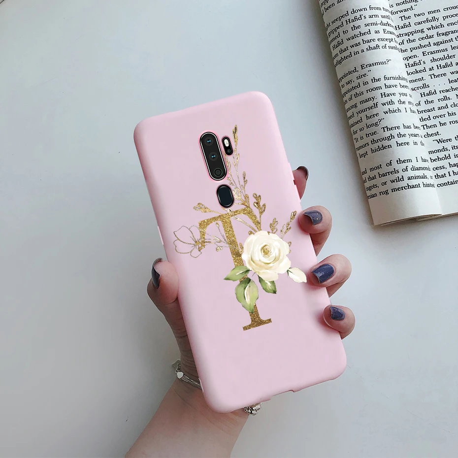 For Oppo A9 A5 2020 Case Cover Shockproof Cute Letters Soft Silicone Phone Case For Oppo A9 A5 OppoA9 OppoA5 A 9 2020 Cases 6.5" casing oppo Cases For OPPO