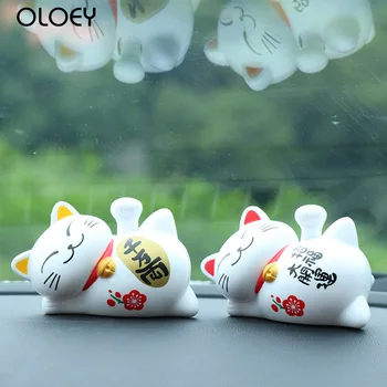 

Car Ornament Sleeping Lazy Cat Solar Rar Decoration Creative auto Cartoon Ornament Lucky Cat Cartoon DollCar interior styling