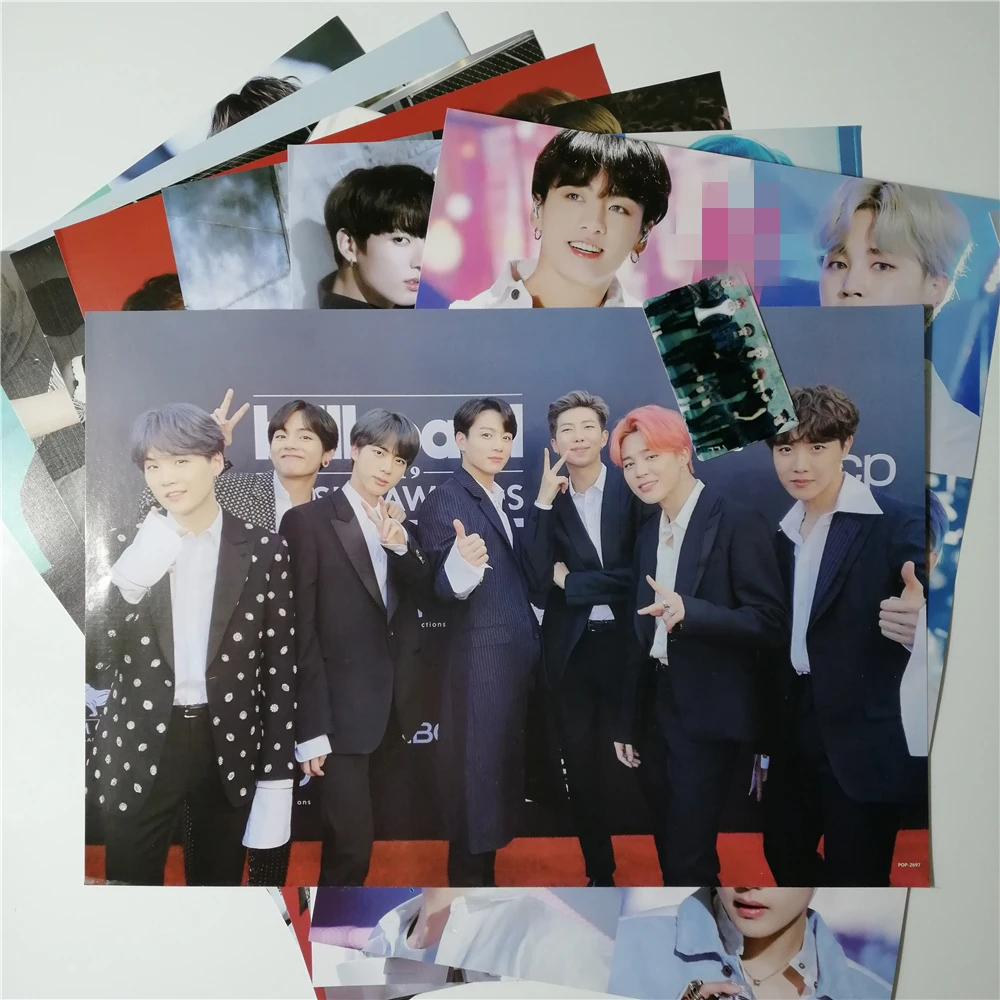 8-42x29cm-Bangtan-Boys-around-Posters-Wall-Stickers-Gift-KPOP-dropshipping-posters-Jung-Kook-V-SUGA