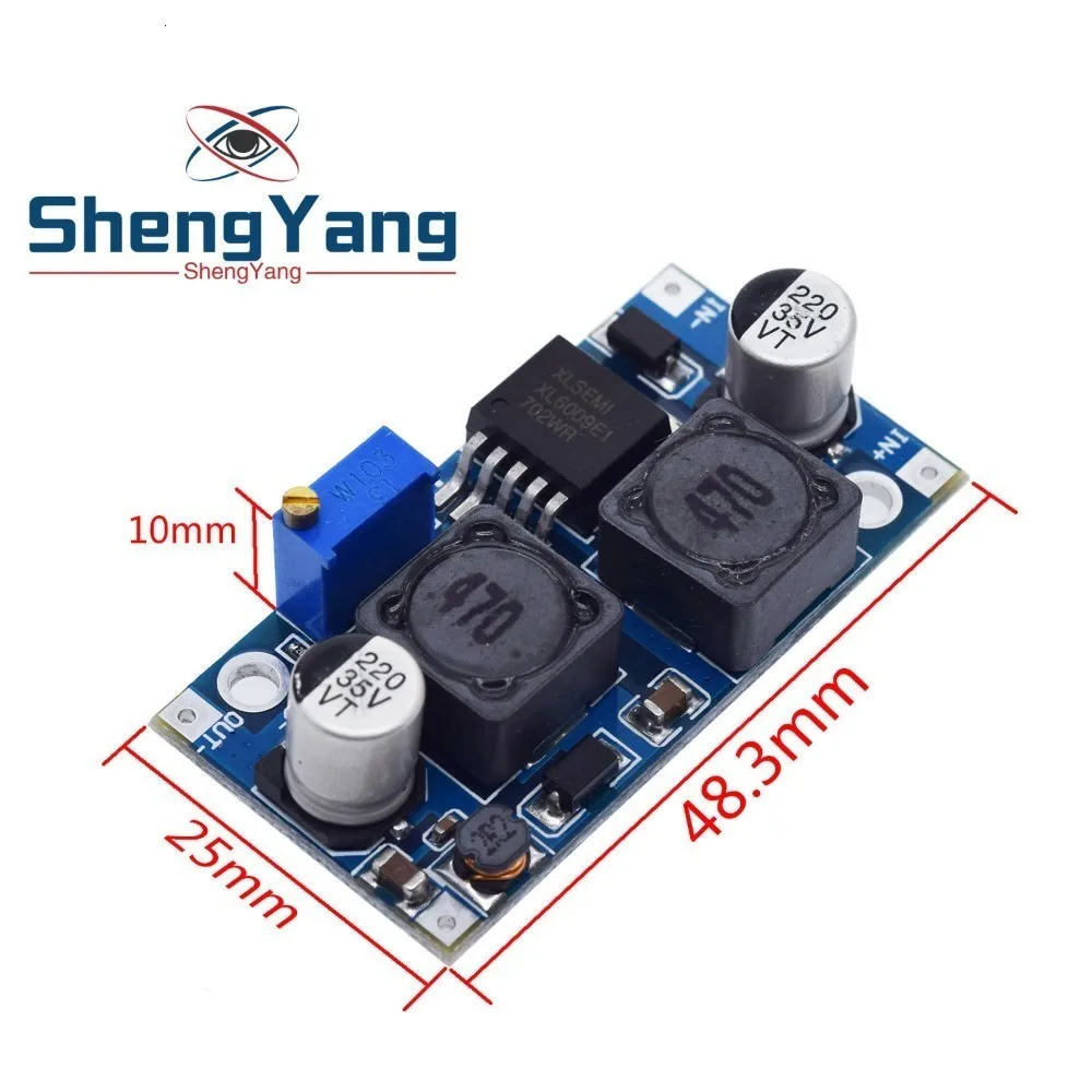 ShengYang 1 шт. повышающий понижающий DC-DC Регулируемый понижающий преобразователь XL6009 модуль питания 20 Вт 5-32 В до 1,2-35 в - Цвет: XL6009 Blue Good