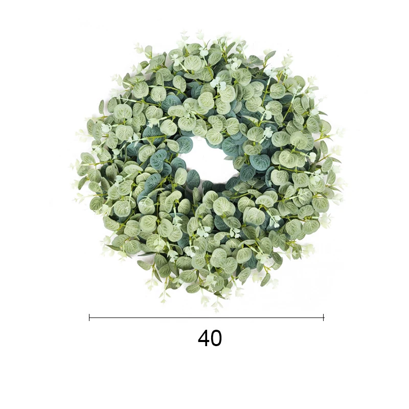 Eucalyptus D 53 см поддельные листья дерева венок шелк искусственный растительная гирлянда тропические Пальмовые Листья настенный подвесной ротанговый для осеннего рождественского декора - Цвет: Eucalyptus D