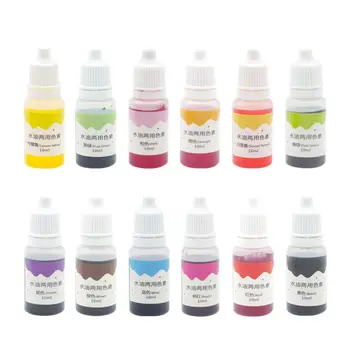 

2020 New 12 Pcs/set DIY Baking Plastic Clay Water Oil Dual-use Epoxy Pigment