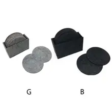 10 шт. набор войлочных подставок с держателем декоративные настольные изоляционные впитывающие прокладки подстаканники обеденные коврики держатель подстилки моющиеся