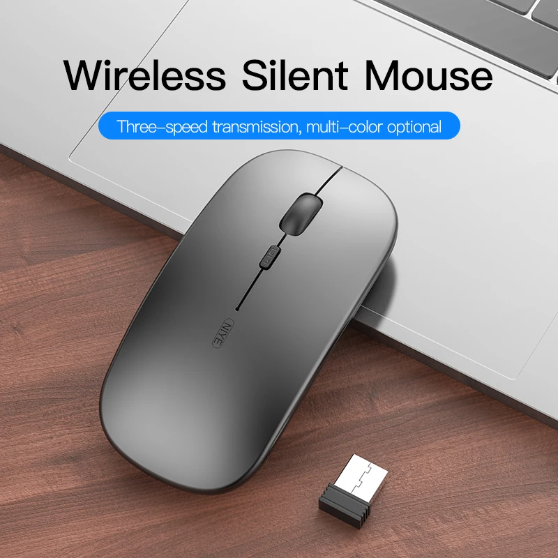 Розовый Мышь Беспроводной Bluetooth 5 0 компьютер 2 4 ГГц USB адаптер Перезаряжаемые