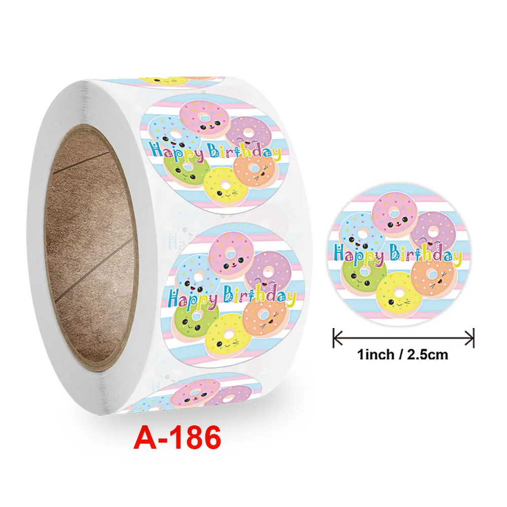 2pcs/pack Happy Birthday Stickers for Children Bee Thank You Stickers Paper Decor Handmade Seal Label Gift Box Tag Baby Shower