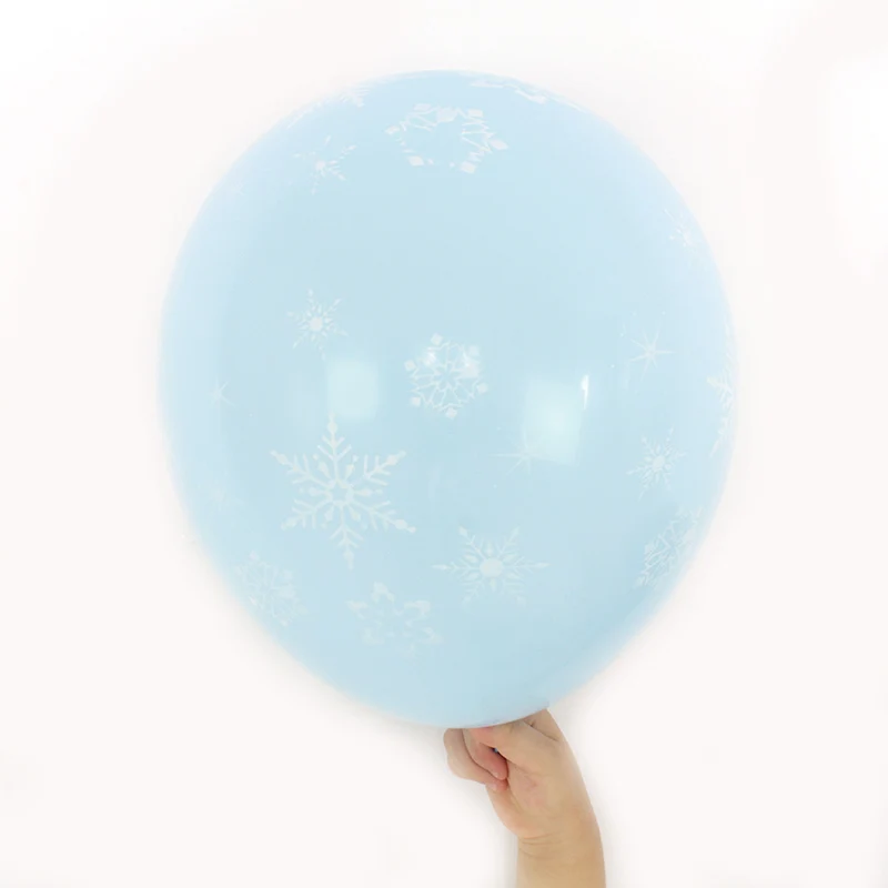 Christmas Latex Balloon Frozen Snowflake Clear Air Balloons Birthday Party Merry Christmas Decor Happy New Year Party Supplies - Цвет: 2.5g blue Snowflake