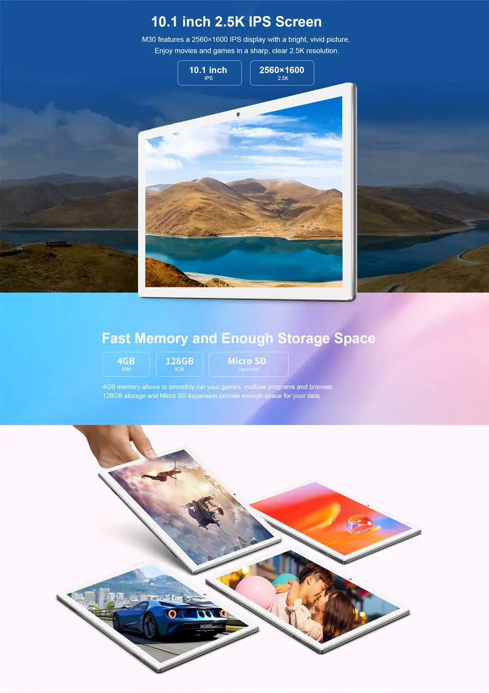 Teclast M30 4G сеть 4G ram 128G rom 10,1 ips type-C MTK Helio X27 wifi gps 7500mAh 2560x1600 Deca Core планшетный ПК Android 8,0