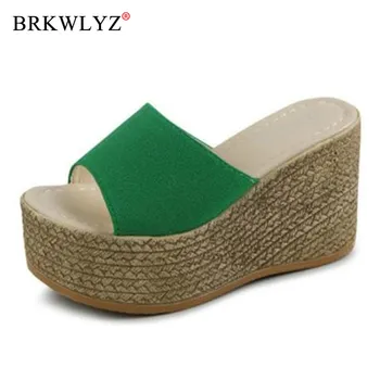 

summer women mules clogs wedge sandals garden shoes handmade artifical pearl slippers jelly color casual beach sandals