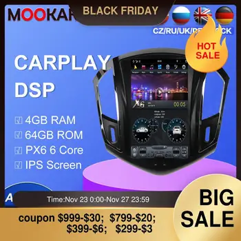

Carplay For Chevrolet CRUZE 2013 2014 2015 Tesla Style Android 9.0 GPS Navigation Stereo Head Unit Multimedia Player Radio HD