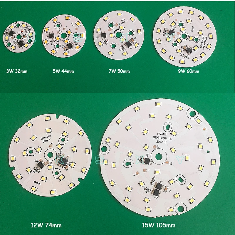 5 шт. AC220V светодиодный pcb SMD2835 3w 5w 7w 9w 12w 15w интегрированный ic драйвер, светодиодный бусины умная ИС(интеграционная схема поверхностного монтажа, светодиодный источник света для светодиодный лампы