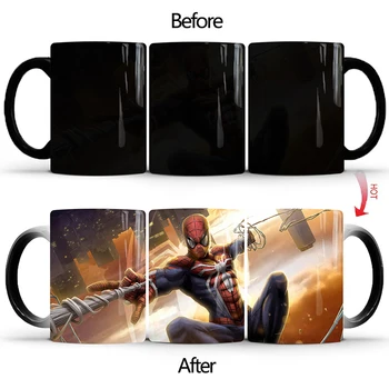 

Drop Shipping 1Pcs New 350ml Caricature Color Changing Mugs Creative Magic Ceramic Coffee Milk Cups Gift for Children Friends