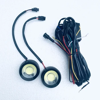 

2x 18W High power Car Led Fog light Aluminum Round LED Eagle eye daytime running Auxiliary lights Waterproof with Turn signals