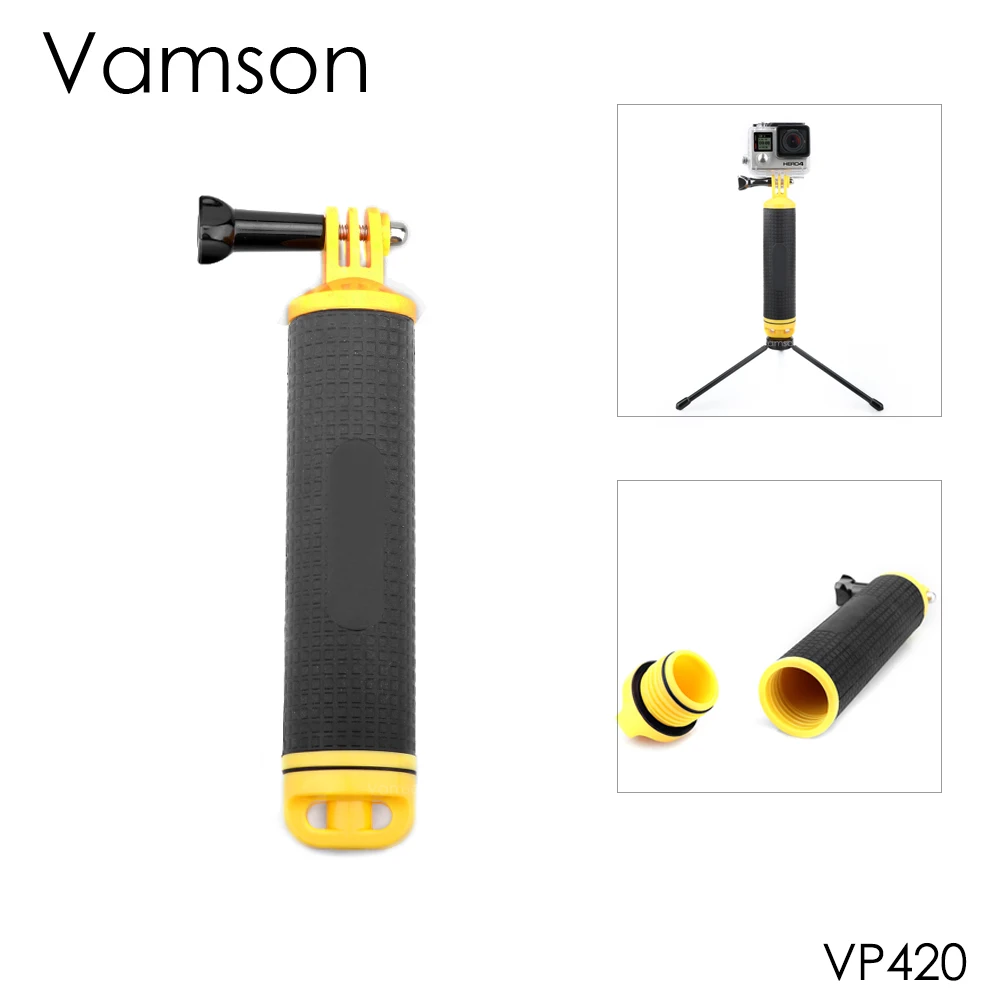 Vamson аксессуары для Gopro 8 плавающий поплавок ручной монопод рукоятка селфи Палка