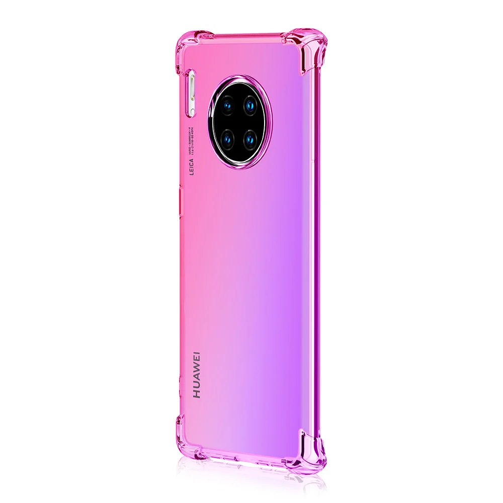 20 шт градиентный силиконовый чехол для huawei mate 30 PRO/mate 20X/mate 20 Lite чехол s Мягкий ТПУ противоударный чехол Чехлы tok husa kryt