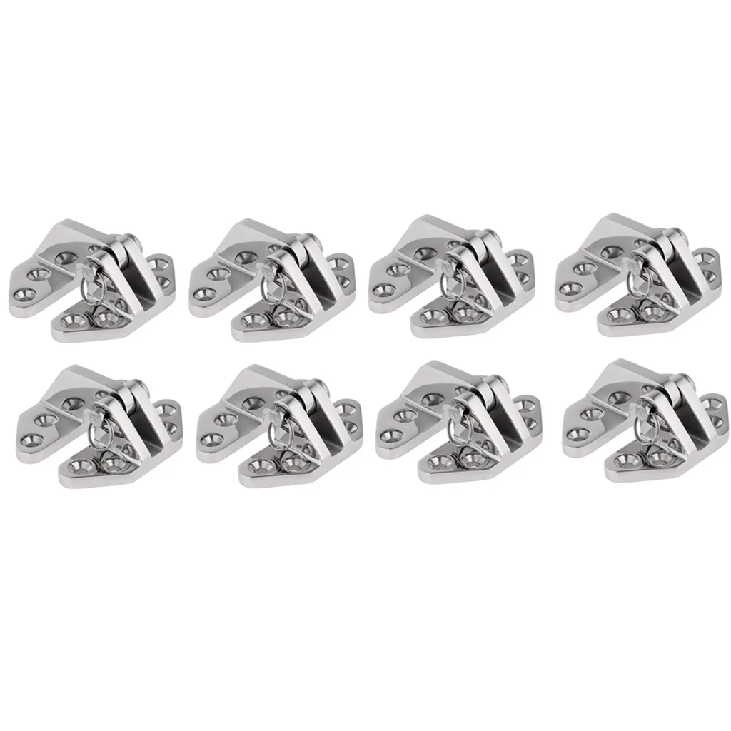 8 Packs 316 Marine Grade Stainless Steel Boat Hatch Hinge W/ Removable Pin