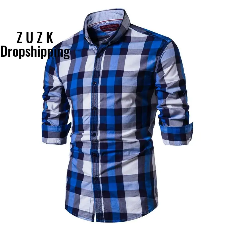 2020 New Fashion 100% Cotton Plaid Shirt Men Casual Social Business Male Shirt Top Quality Long Sleeve Mens Dress Shirts 2020 New Fashion 100% Cotton Plaid Shirt Men Casual Social Business Male Shirt Top Quality Long Sleeve Mens Dress Shirts