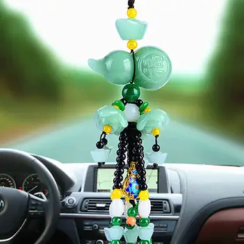 

Car Pendant Jade Gourd Auto Interior Decoration Brave Troops Rearview Mirror Hanging Ornament Crafts Christmas Gifts