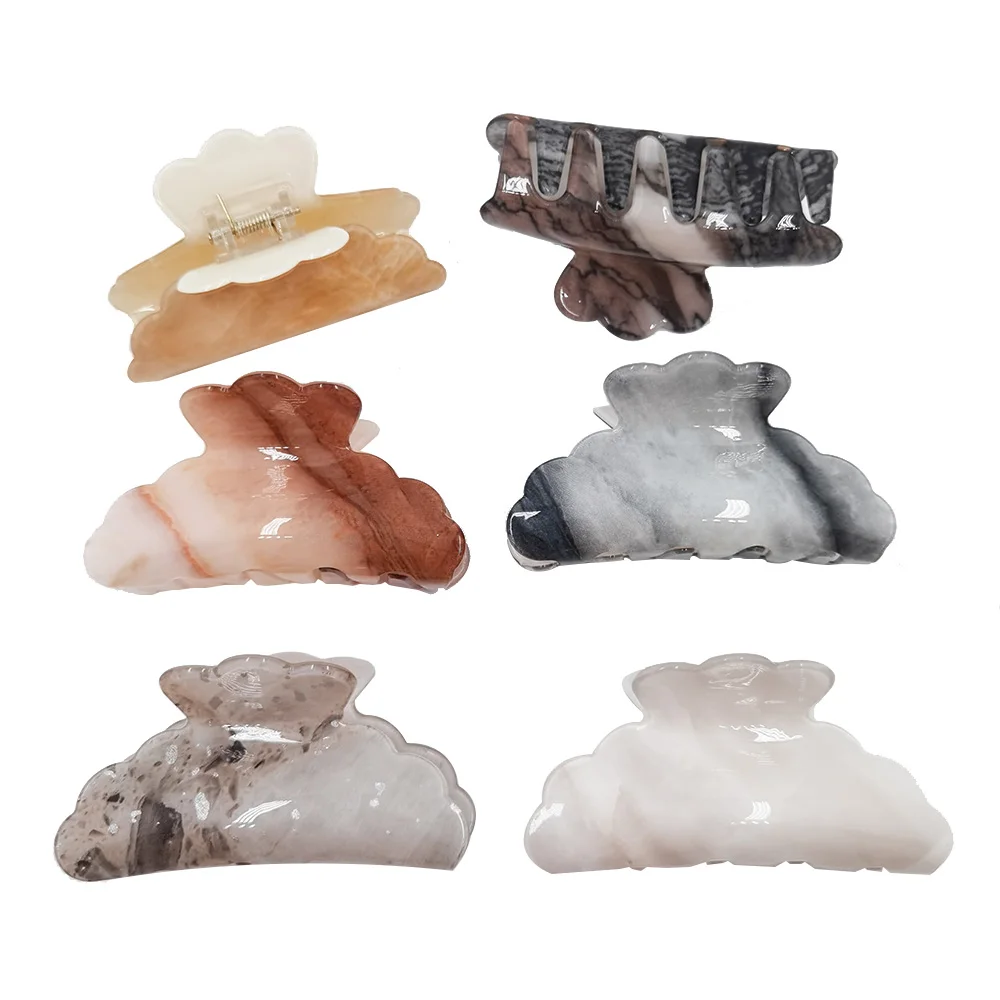 

Acetate Acrylic Large Crab Hair Claws Clips Women Girls Marble Plastic Barrettes Ponytail Holder Clamp Make Up Hair Accessories