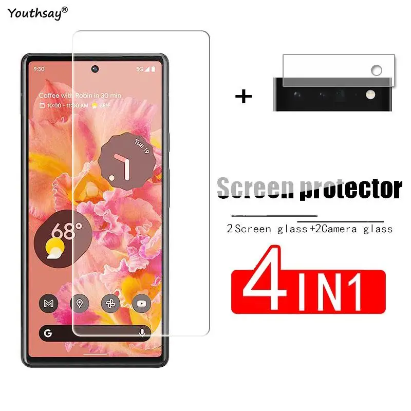 Vetro Per Colla Completa Per Google Pixel 6 Pellicola Salvaschermo Per Pixel 6 4A 5 Pellicola Protettiva Per Telefono In Vetro Temperato Per Pixel 6