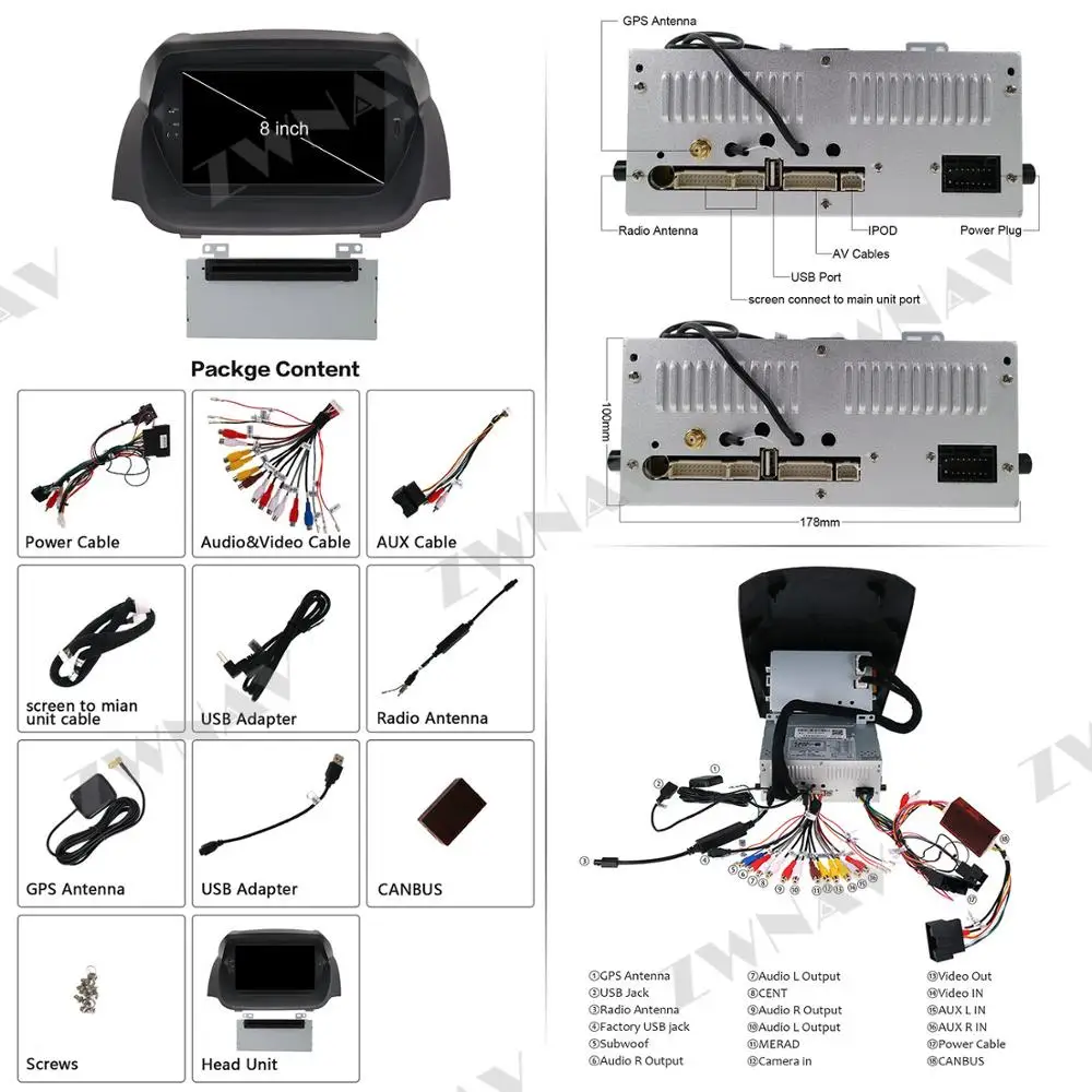 Android 10 0 автомобильный DVD плеер GPS навигация для Ford Fiesta MK7 2013 2014 2015 2016 радио авто