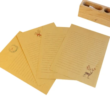 

100pcs Kraft Leave Elk Envelope Paper Envelopes Gift Card Wedding Party Invitation Office School Supply