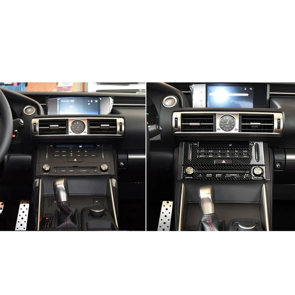 2 шт углеродное волокно кондиционер CD панель накладка для Lexus IS250 IS350+ украшение интерьера автомобиля набор