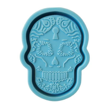 

Skull Shape Storage Box Epoxy Resin Mold Silicone Mould DIY Crafts Making Tools U4LF