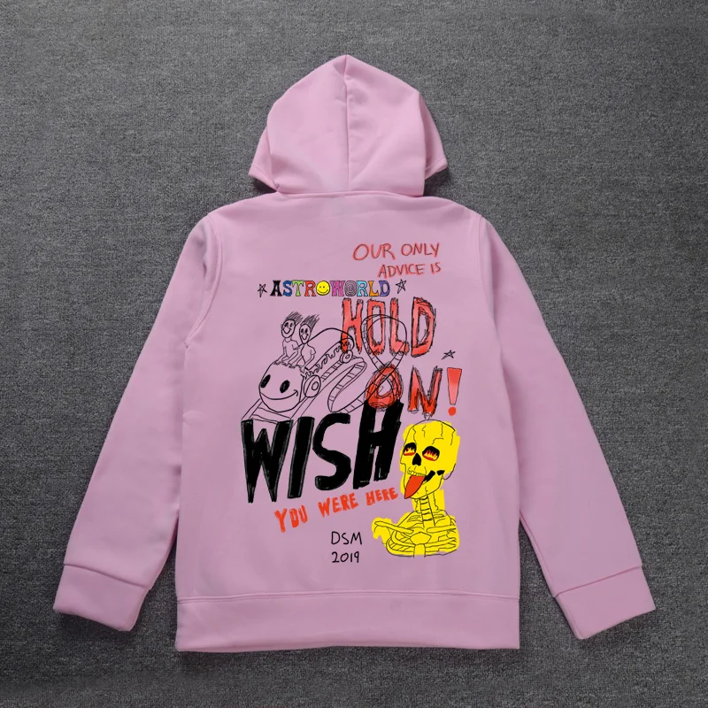 19SS Cactus Travis Scott Astroworld Sicko Tee Hoodie Heren en Dames Hoge kwaliteit Paint Hip Hop Hoodie Nieuw