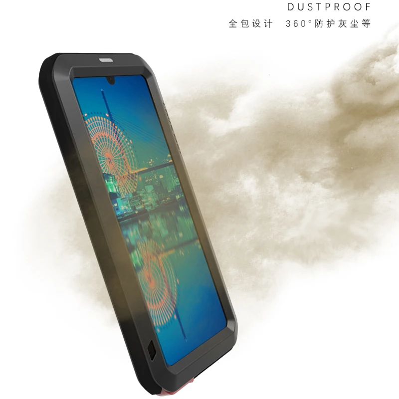 Comprar Carcasa de Metal de aluminio para Huawei P30 Pro a prueba de golpes cuerpo completo impermeable con Gorrila cubierta de cristal Huawei P30Pro funda Armadura