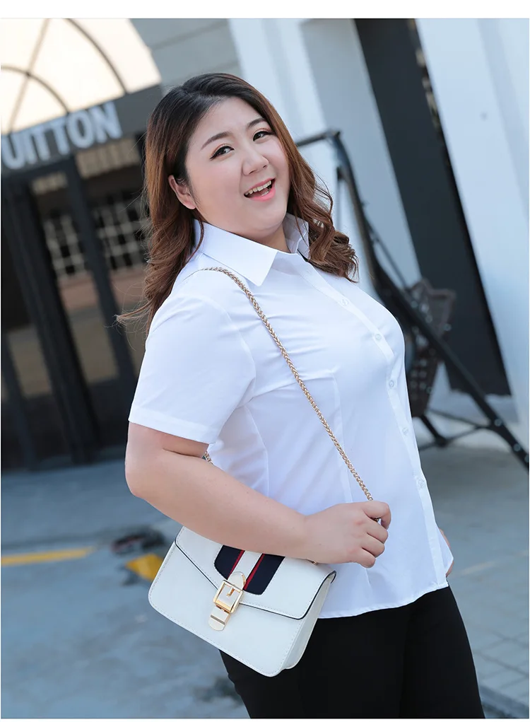 Размера плюс 9XL 10XL женский топ Mujer Femme рубашка блузки женские белые топы и блузки Roupas Feminina DJ644