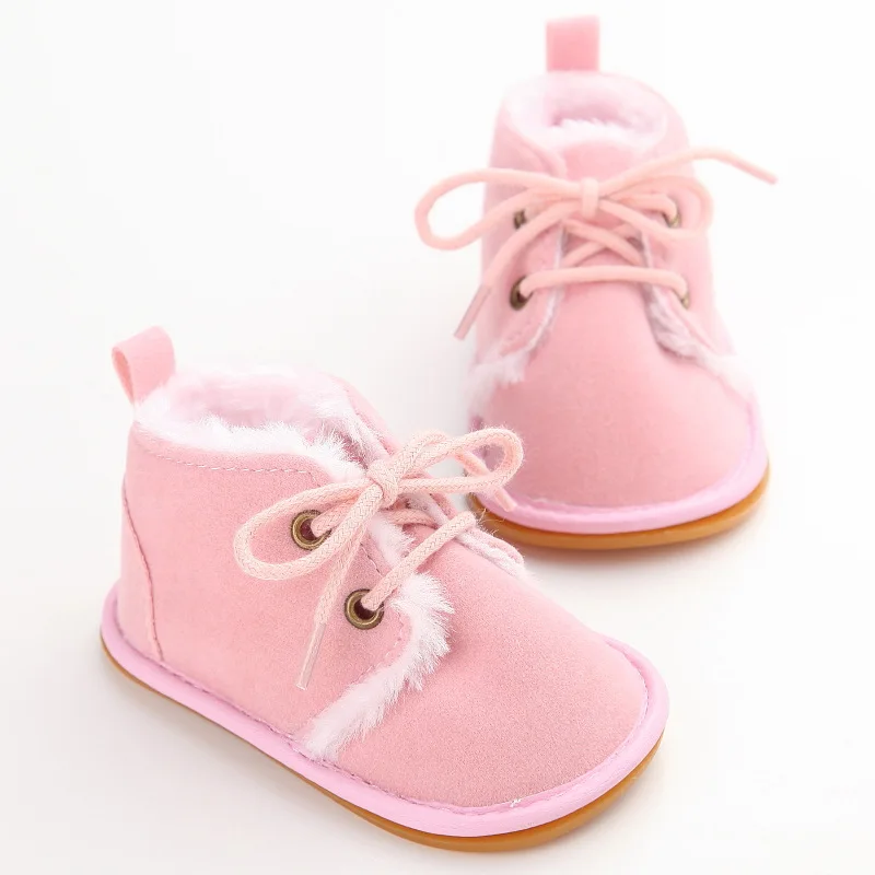 New Style Winter Warm Infant Boots Shoes Girl Crib Shoes Cotton Anti-slip Sole Newborn Toddler First Walkers Shoes